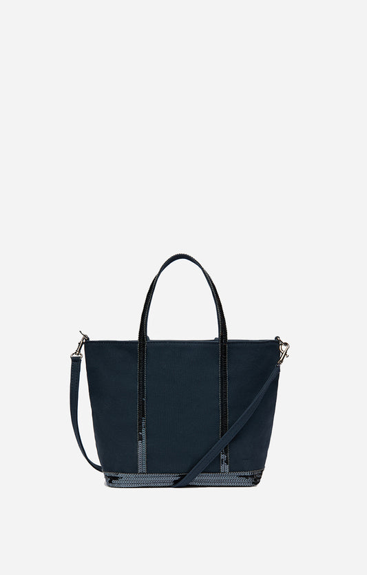 Vaness Bruno Canvas Cabas Tote Small Black