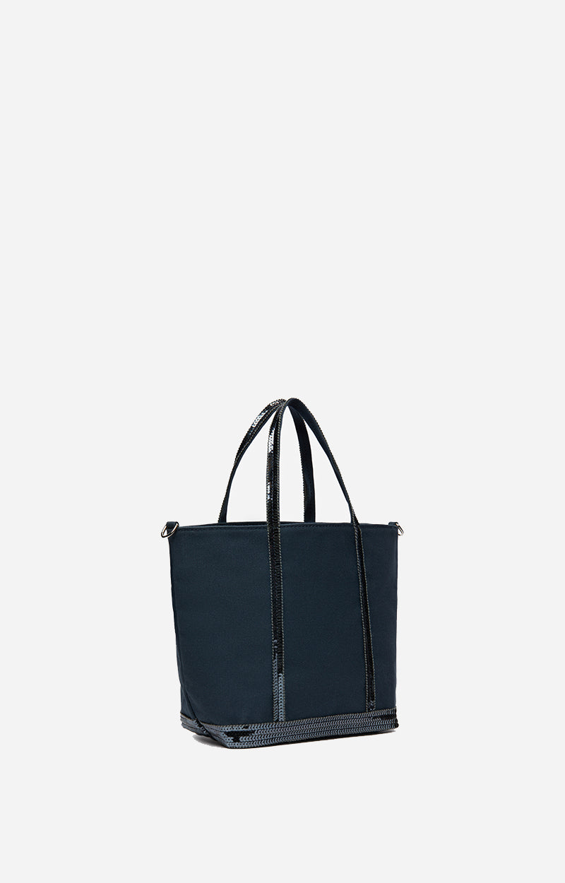 Vaness Bruno Canvas Cabas Tote Small Black