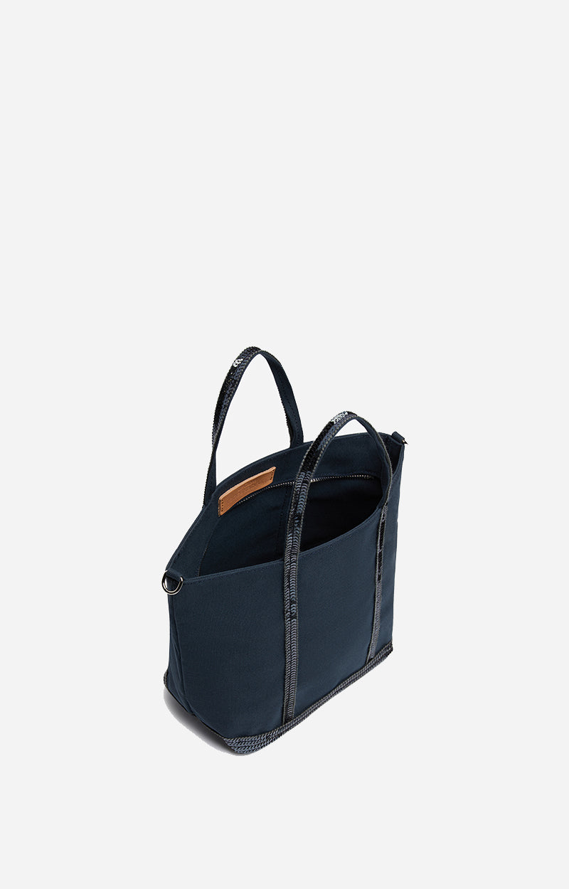 Vaness Bruno Canvas Cabas Tote Small Black