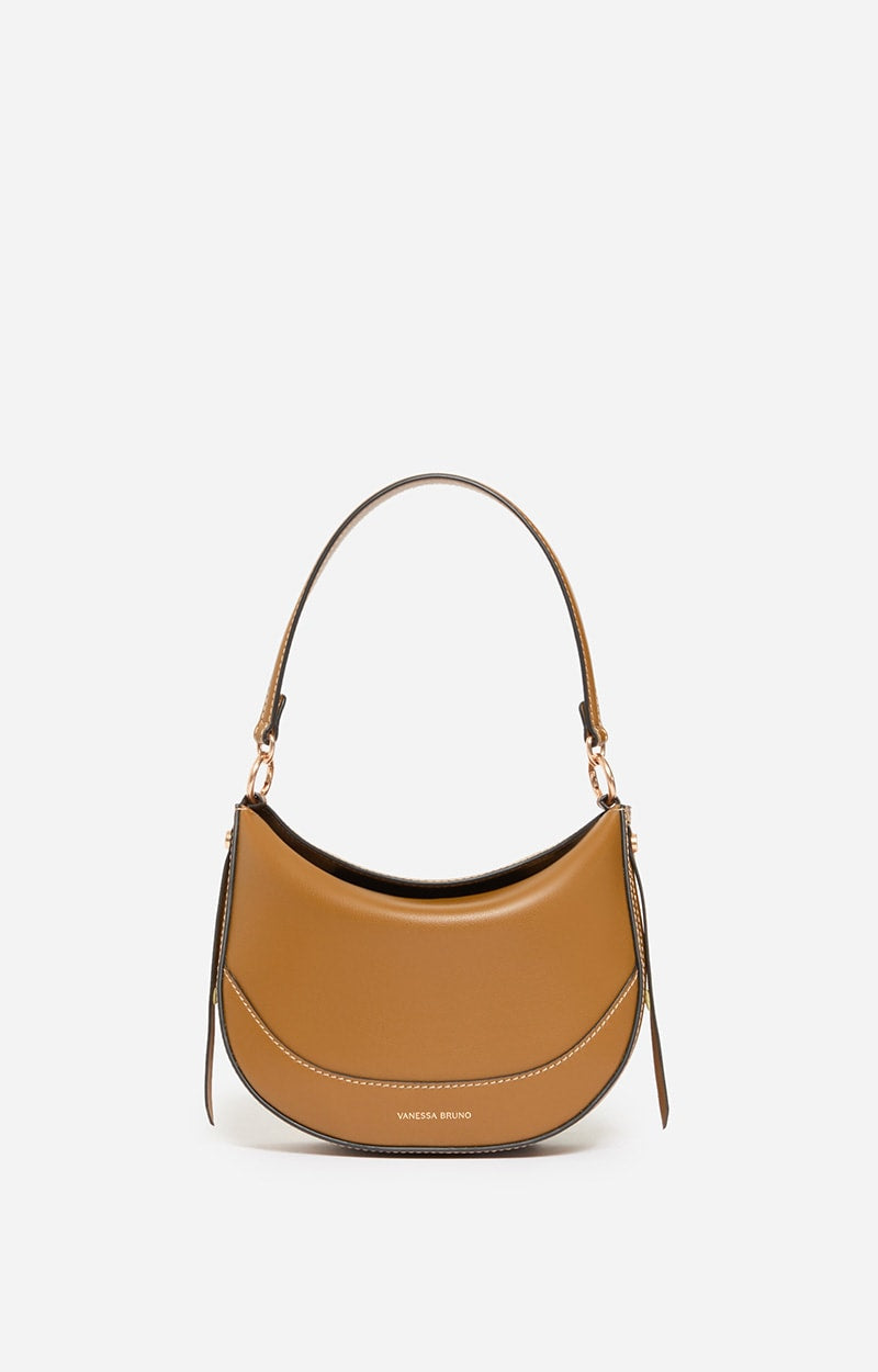 Vanessa Bruno Small Daily Leather Bag in Bronze