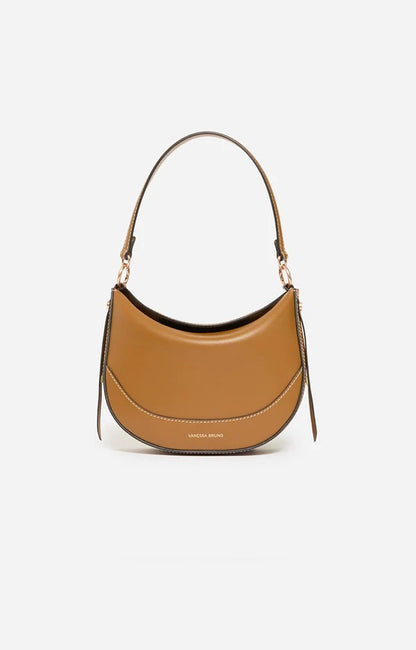 Vanessa Bruno Small Daily Leather Bag in Bronze