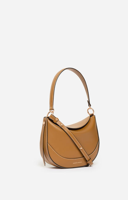 Vanessa Bruno Small Daily Leather Bag in Bronze