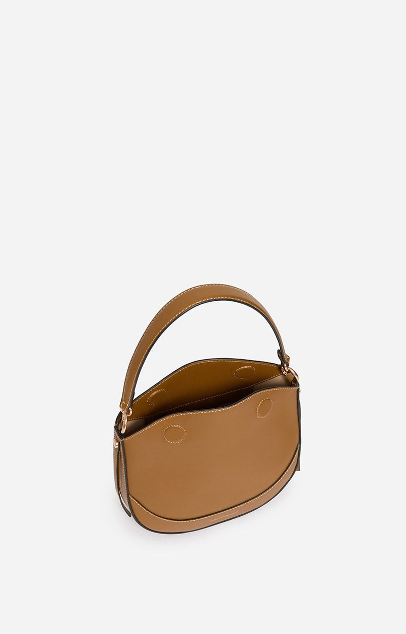 Vanessa Bruno Small Daily Leather Bag in Bronze