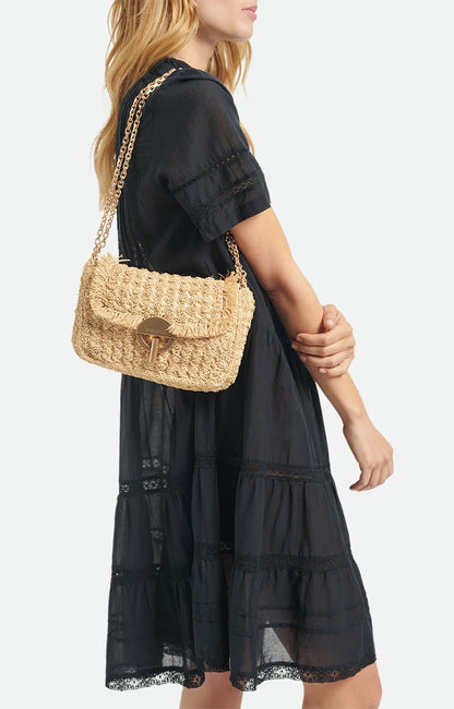 Vanessa Bruno Raffia Moon GM Bag Natural