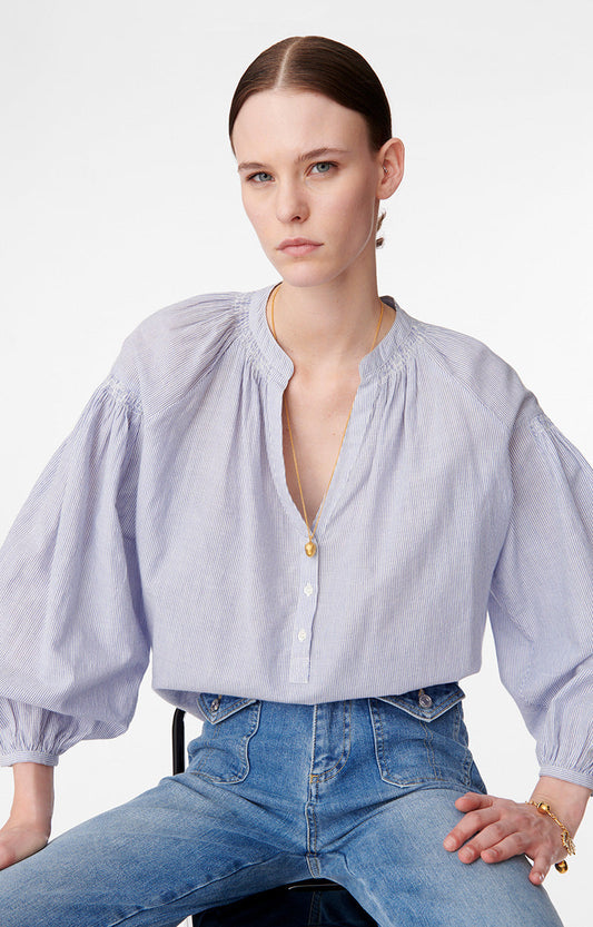 Vanessa Bruno Nipoa Blouse White Navy