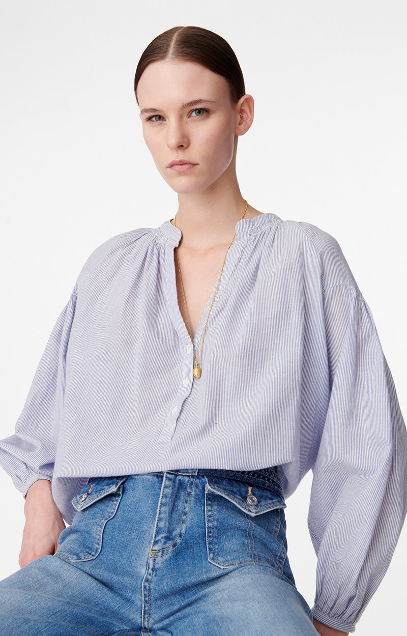 Vanessa Bruno Nipoa Blouse White Navy