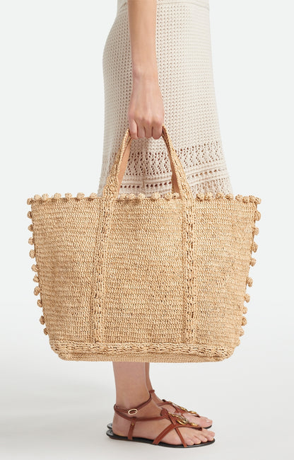 Vanessa Bruno Raffia Bubbles Tote