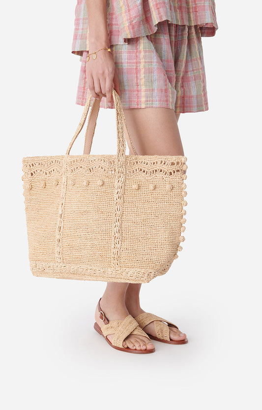 Vanessa Bruno Raffia Cabas Tote Natural
