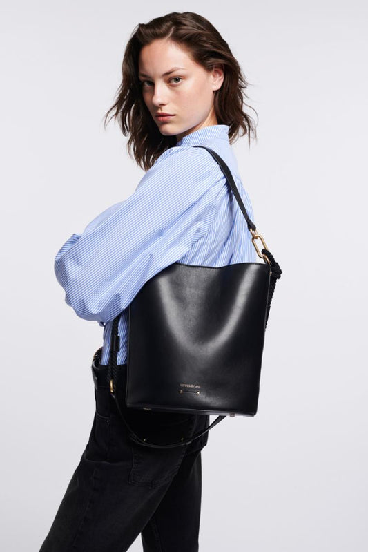 Vaness Bruno Holly Bucket Bag Black