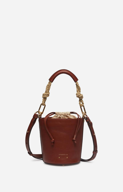 Vanessa Bruno Holly Mini Bucket Bag Cognac