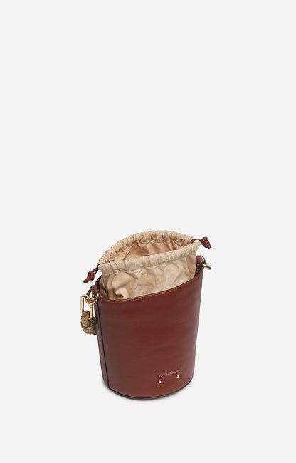 Vanessa Bruno Holly Mini Bucket Bag Cognac