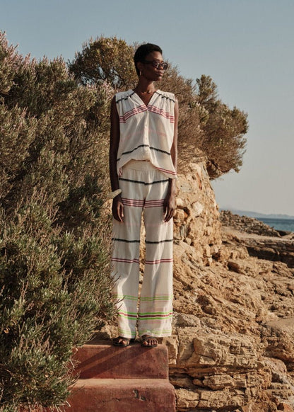 Veloura Pants in Off White from DEVOTION TWINS at Edito Boutique