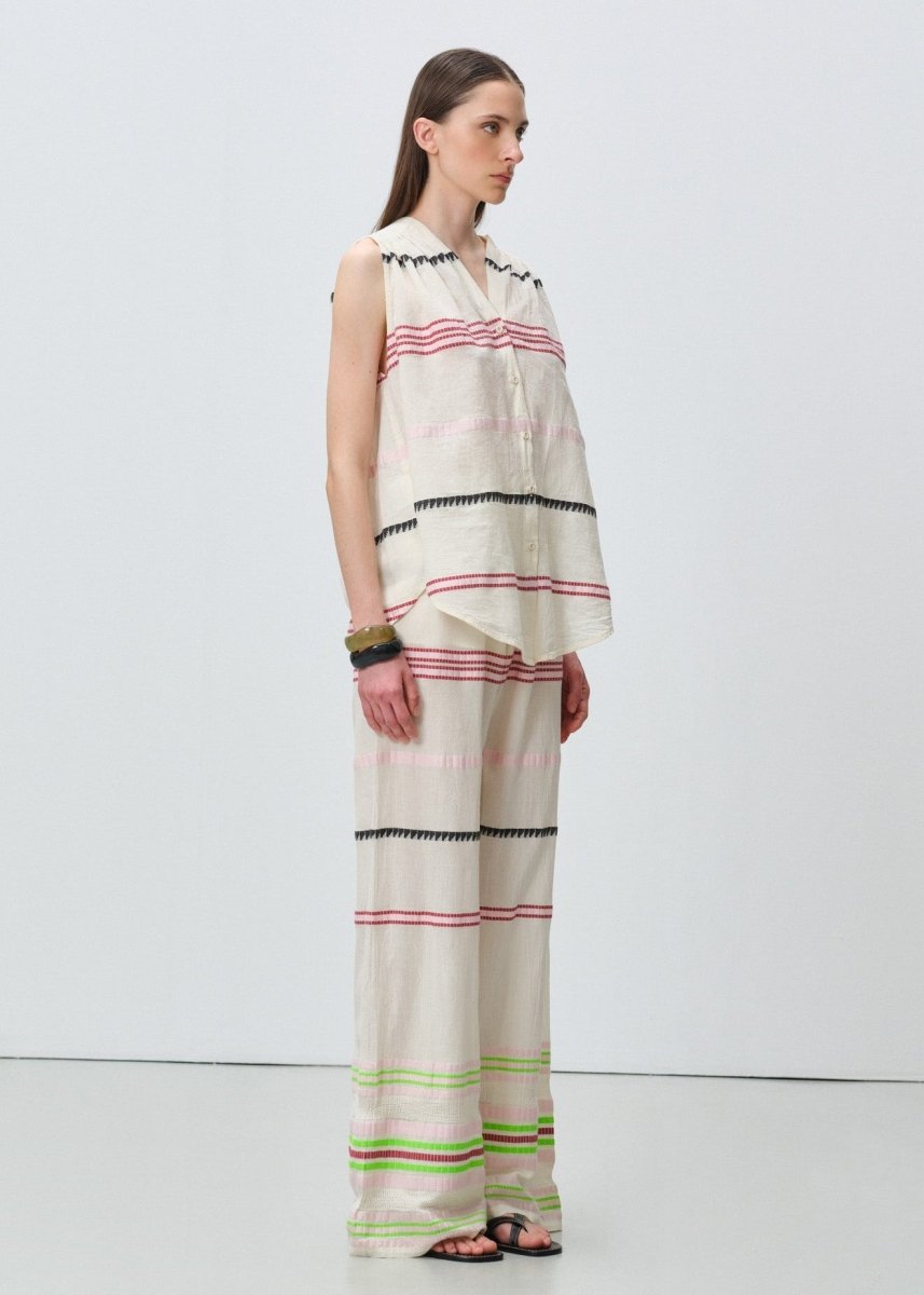 Veloura Pants in Off White from DEVOTION TWINS at Edito Boutique