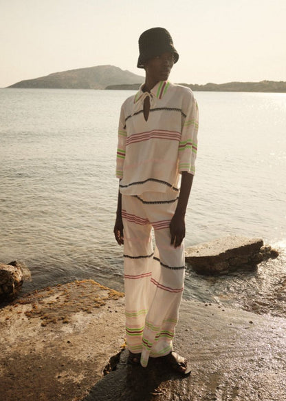 Veloura Pants in Off White from DEVOTION TWINS at Edito Boutique