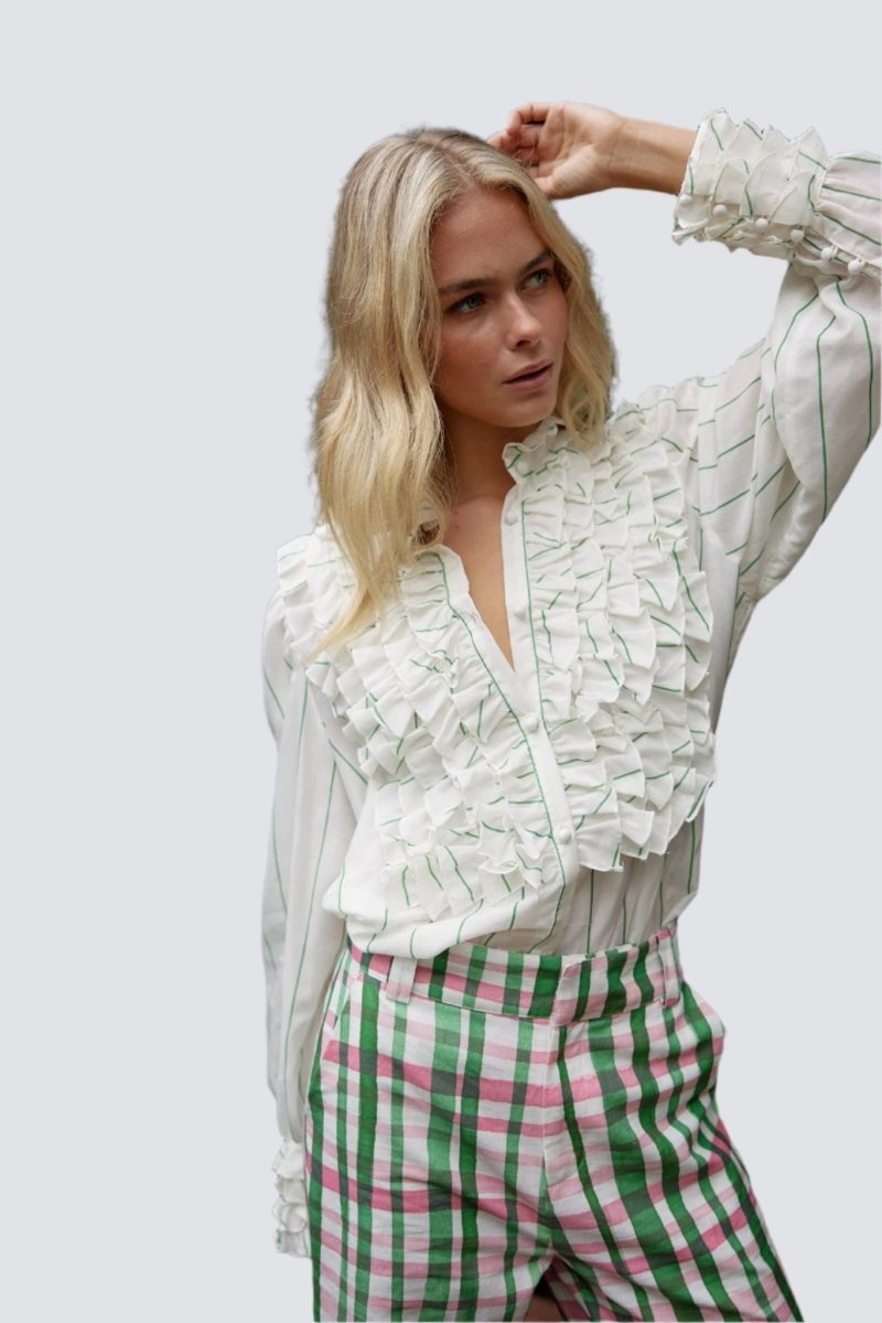 Vera Blouse in Whisper Forest from ASTON STUDIO at Edito boutique