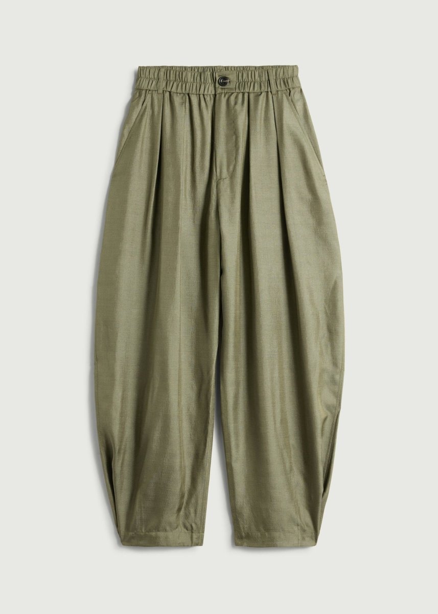 Vernon Silk Pants in Green from SOEUR at Edito Boutique