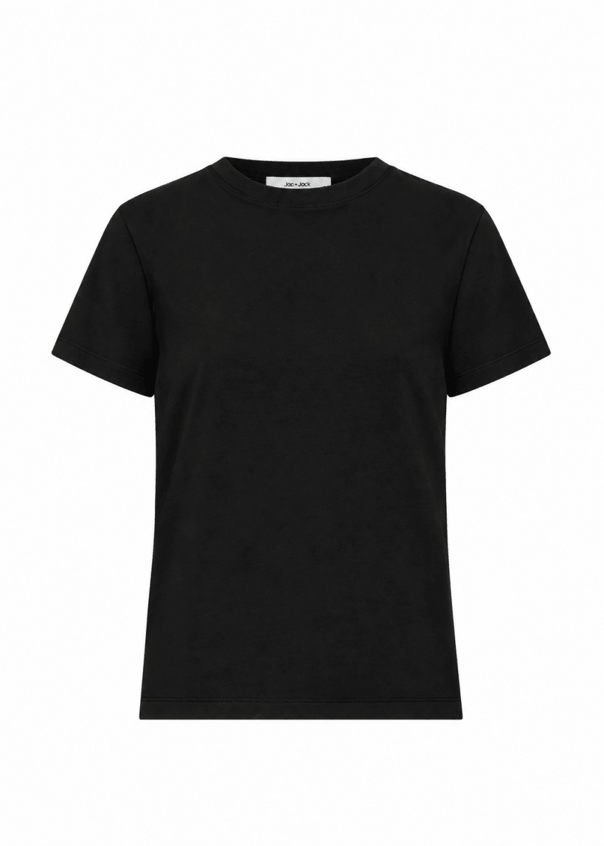 Verte Tee in Black from JAC + JACK at Edito Boutique
