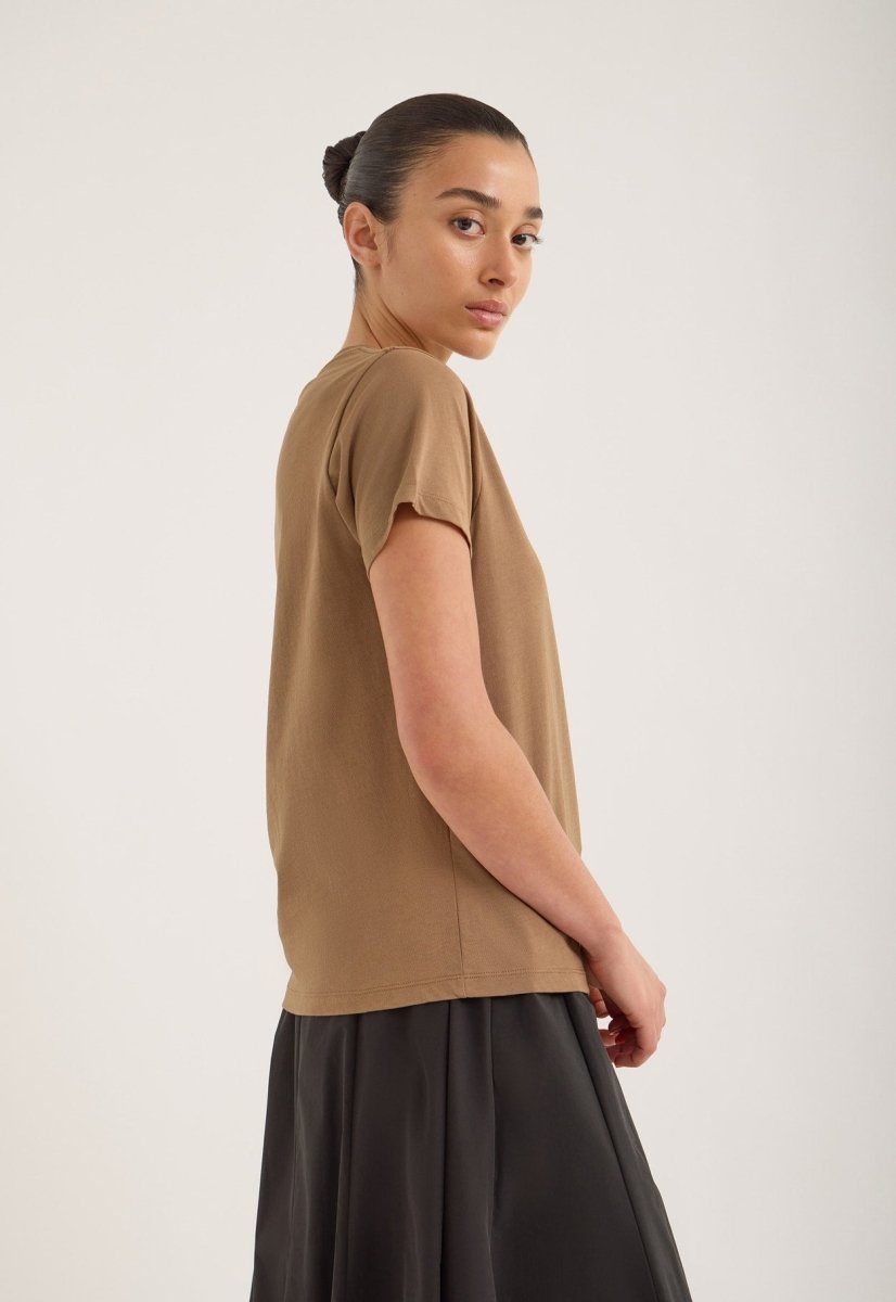 Verte Tee in Walnut from JAC + JACK at Edito Boutique