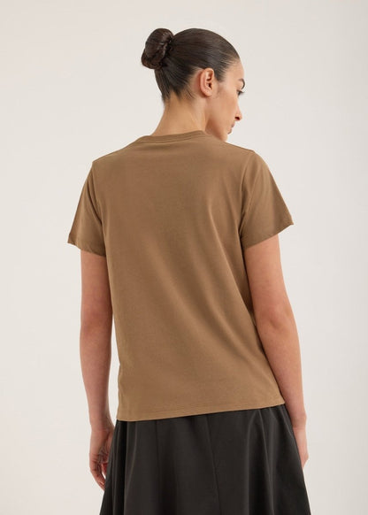 Verte Tee in Walnut from JAC + JACK at Edito Boutique