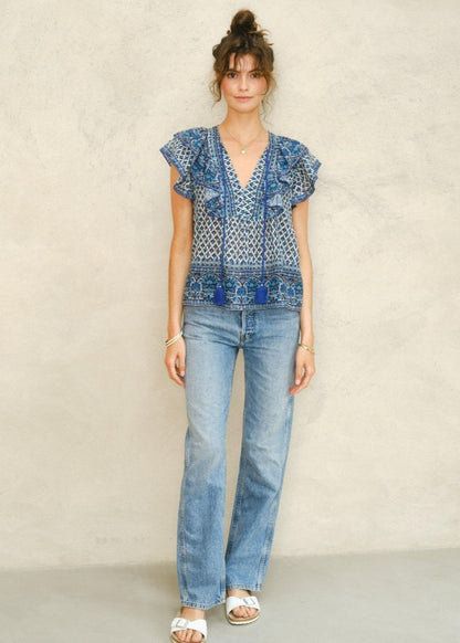 Viti Top in Blue from M.A.B.E at Edito boutique