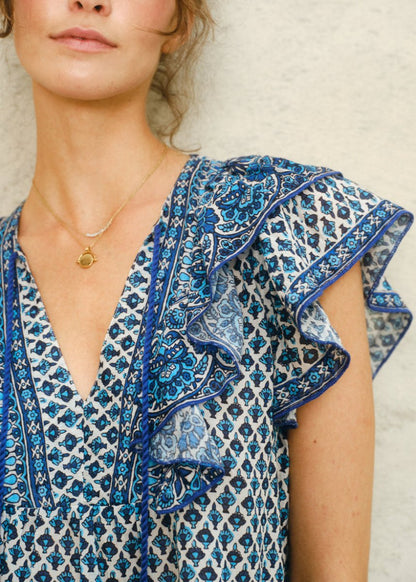 Viti Top in Blue from M.A.B.E at Edito boutique