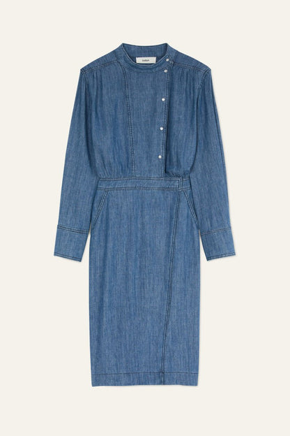 Wakie Dress in Blue from BA&SH at Edito boutique