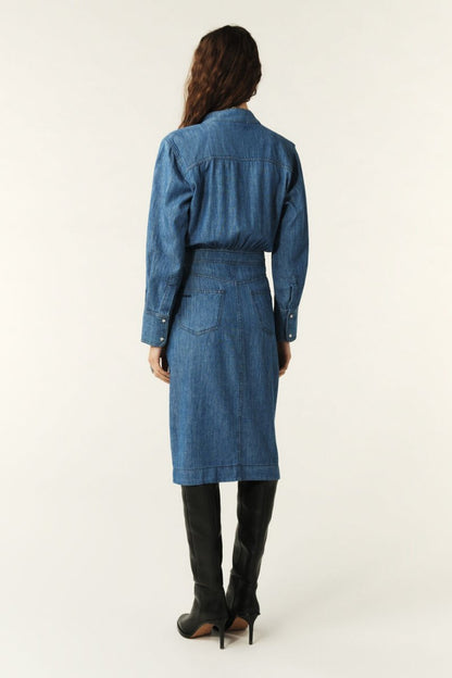Wakie Dress in Blue from BA&SH at Edito boutique