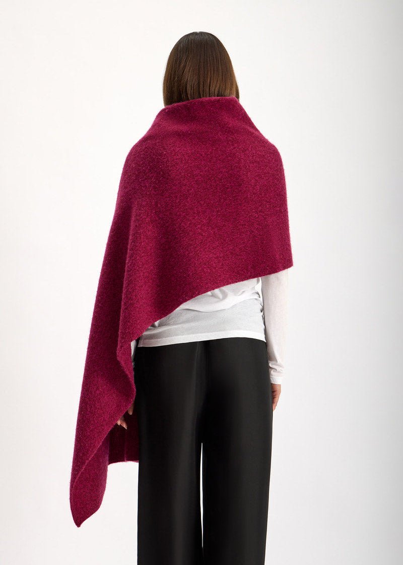 Whisp Wool Shawl in Fig Mouline from JAC + JACK at Edito Boutique