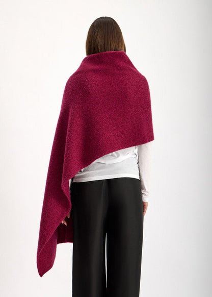 Whisp Wool Shawl in Fig Mouline from JAC + JACK at Edito Boutique