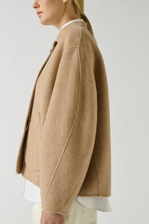 Windsor Coat in Mottled Beige from SOEUR at Edito boutique