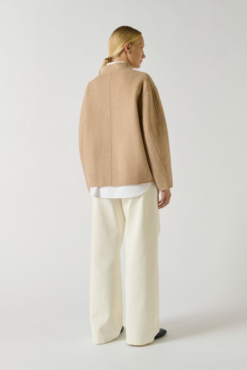 Windsor Coat in Mottled Beige from SOEUR at Edito boutique