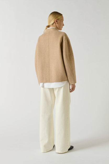 Windsor Coat in Mottled Beige from SOEUR at Edito boutique