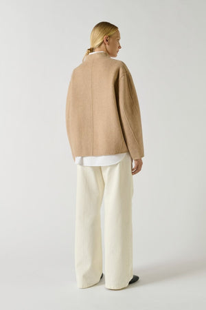 Windsor Coat in Mottled Beige from SOEUR at Edito boutique