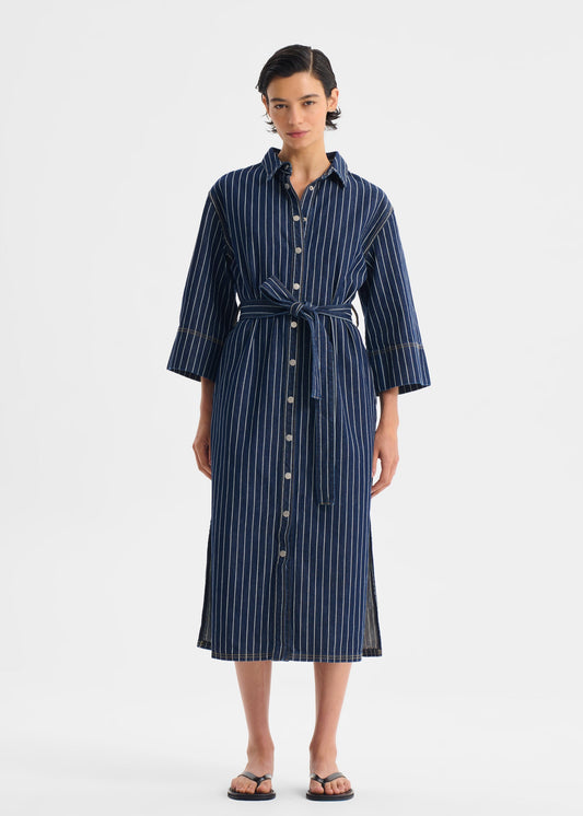 Wyatt Denim Dress in Stripe from Morrison