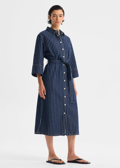 Wyatt Denim Dress in Stripe from MORRISON at Edito boutique