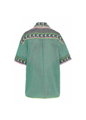 Zaria Shirt in Green/Pink from DEVOTION TWINS at Edito Boutique